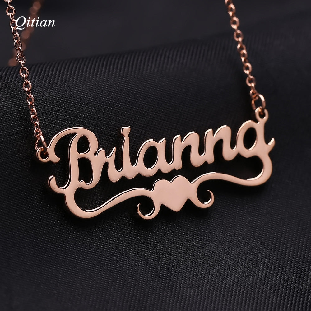 Heart With Personalized Name Necklace
