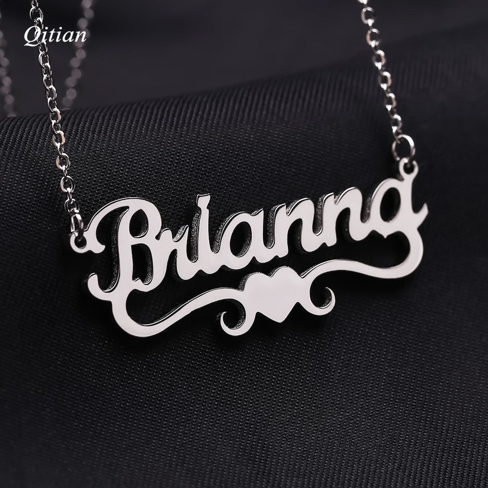 Heart With Personalized Name Necklace