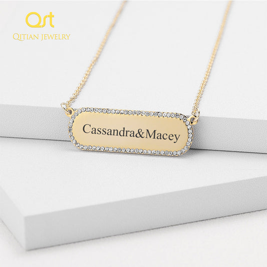 Hip hop iced out Custom Name Pendant