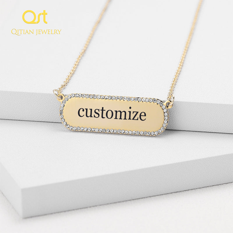 Hip hop iced out Custom Name Pendant