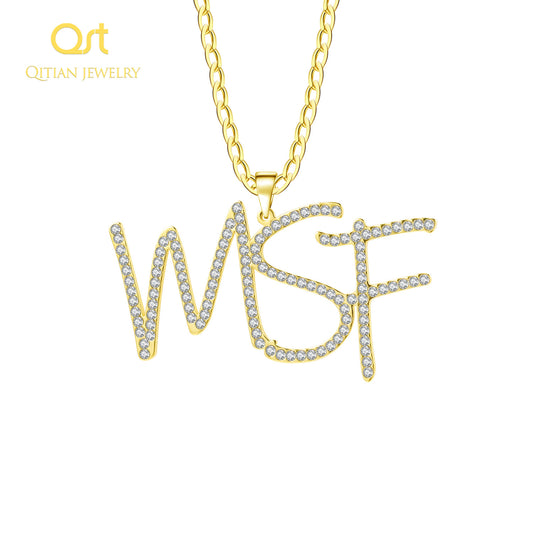 Hip pop Custom Name Iced Out Necklace