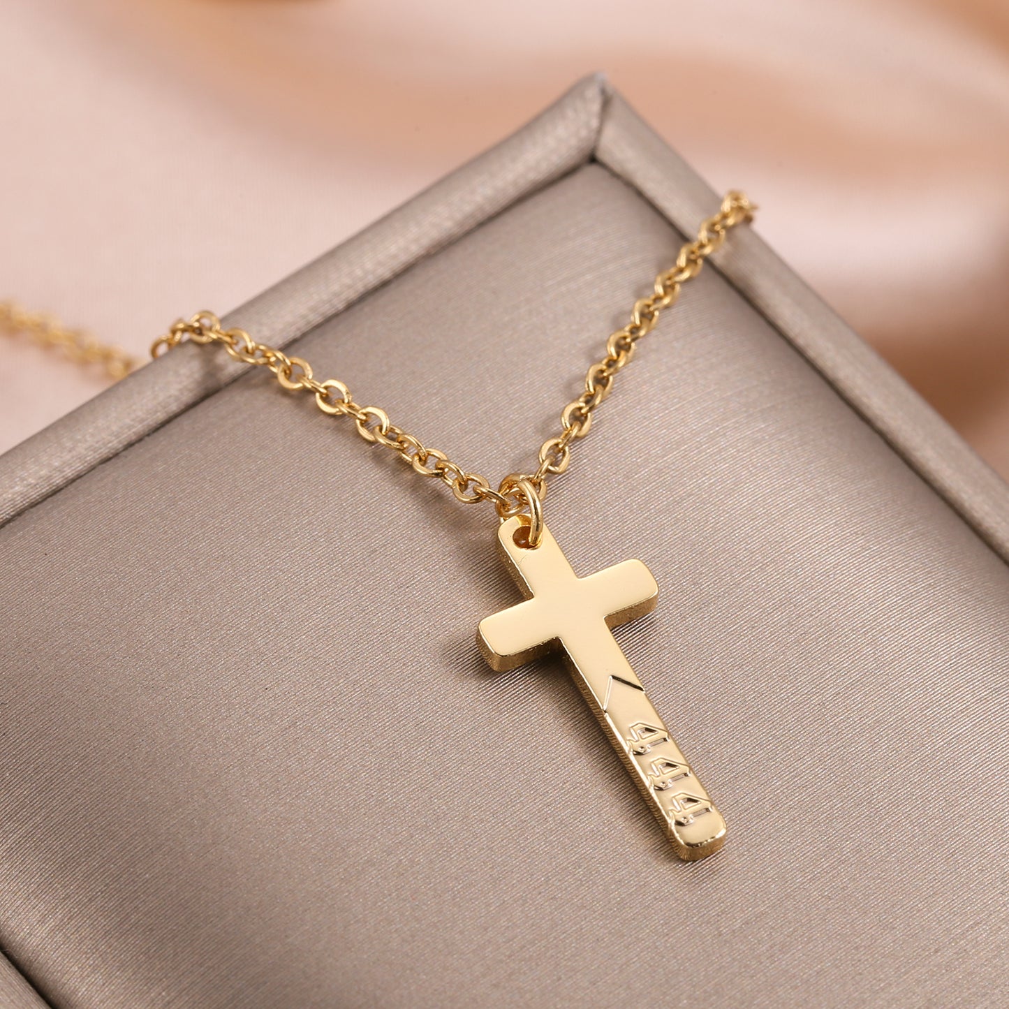 Cross Angel Numbers Necklace QN589