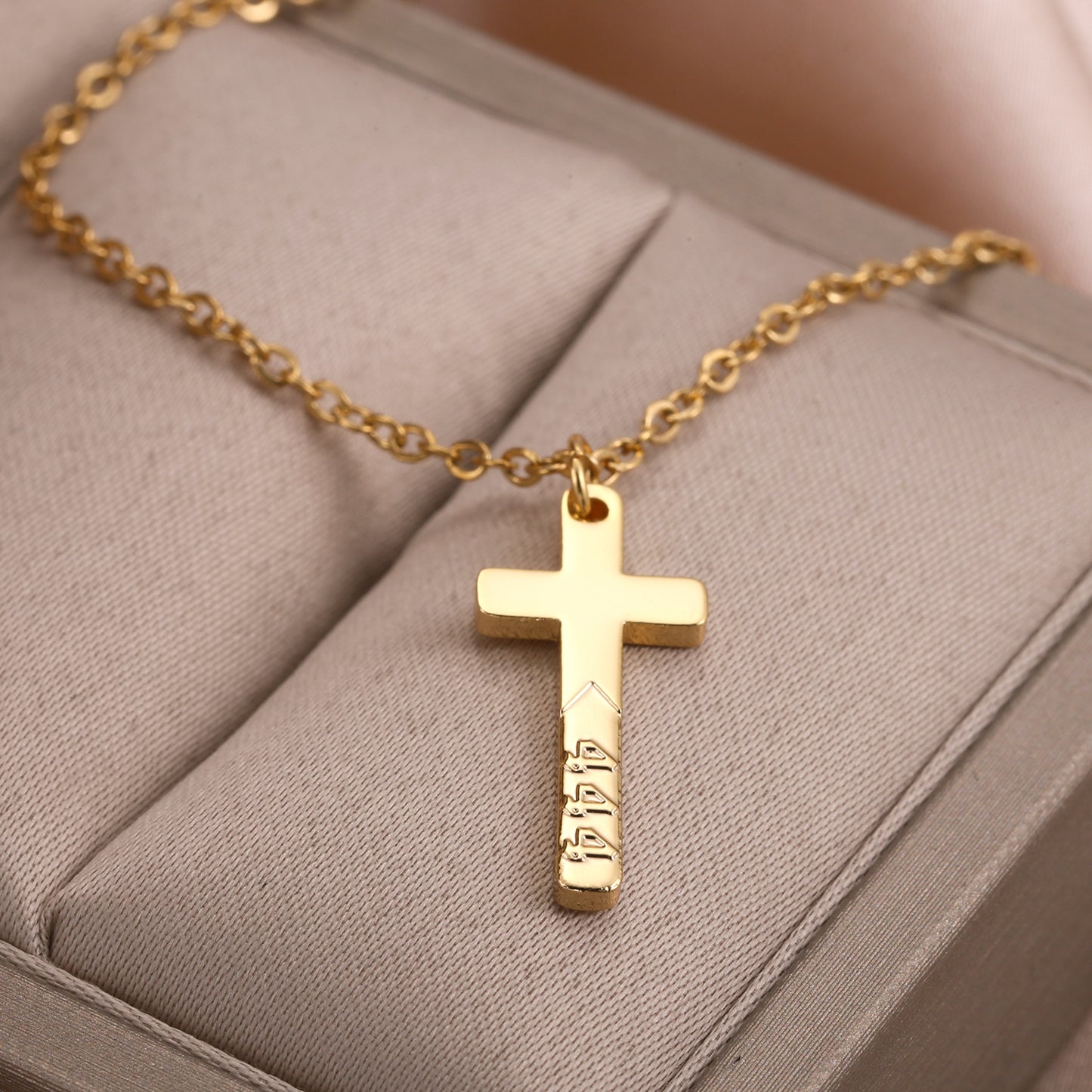 Cross Angel Numbers Necklace QN589