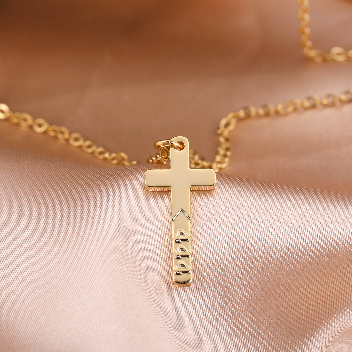 Cross Angel Numbers Necklace QN589