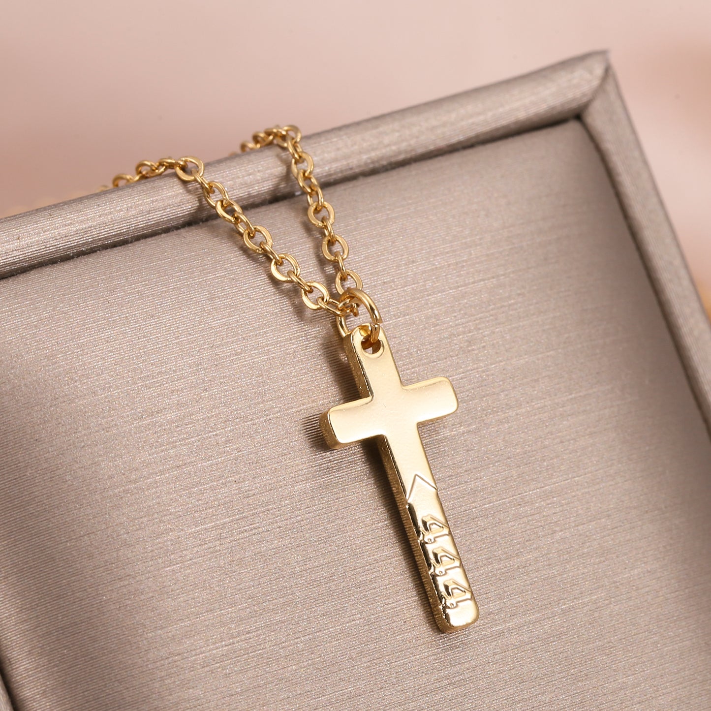 Cross Angel Numbers Necklace QN589