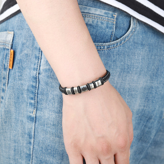 316L Name Bracelets Men Jewelry QB228