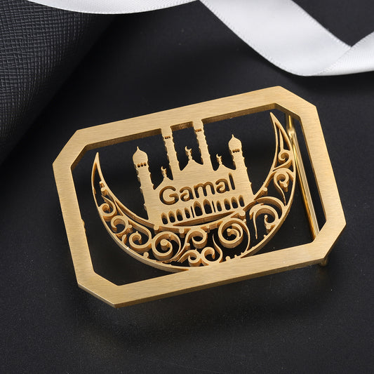 Moon Castle Name Belt Buckle