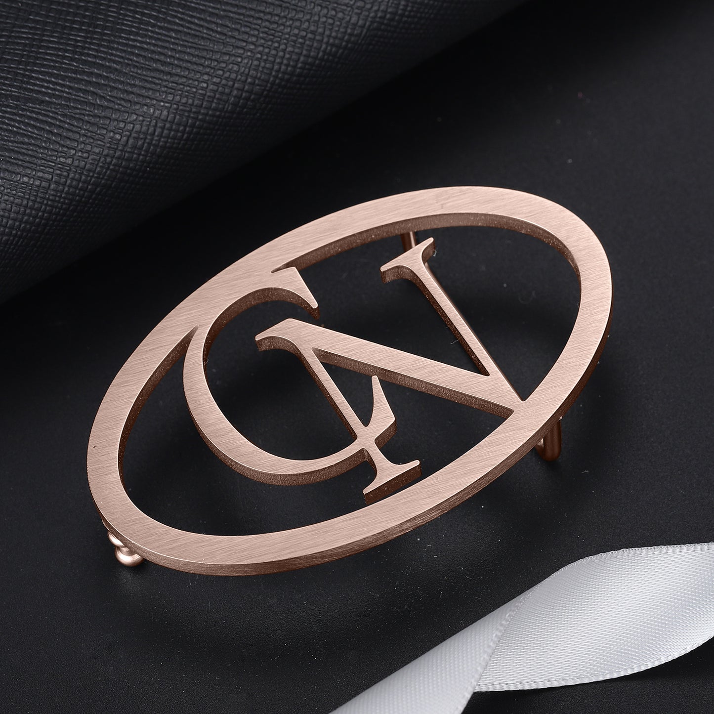 2 Letters Oval Belt Buckle