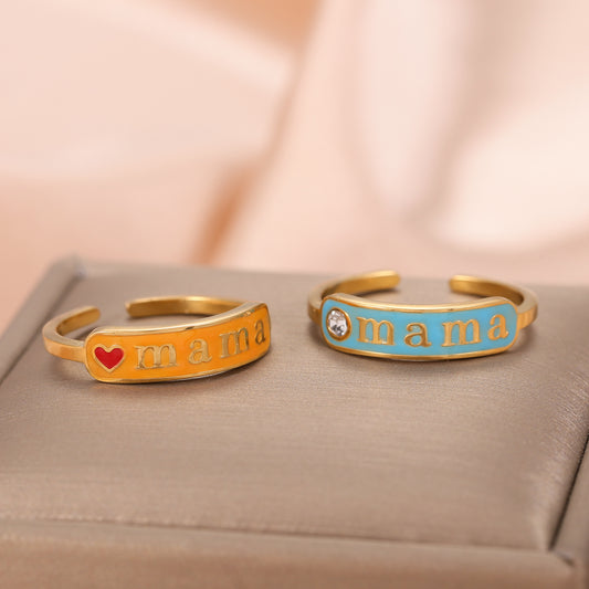 Personalized Enamel Ring QR602