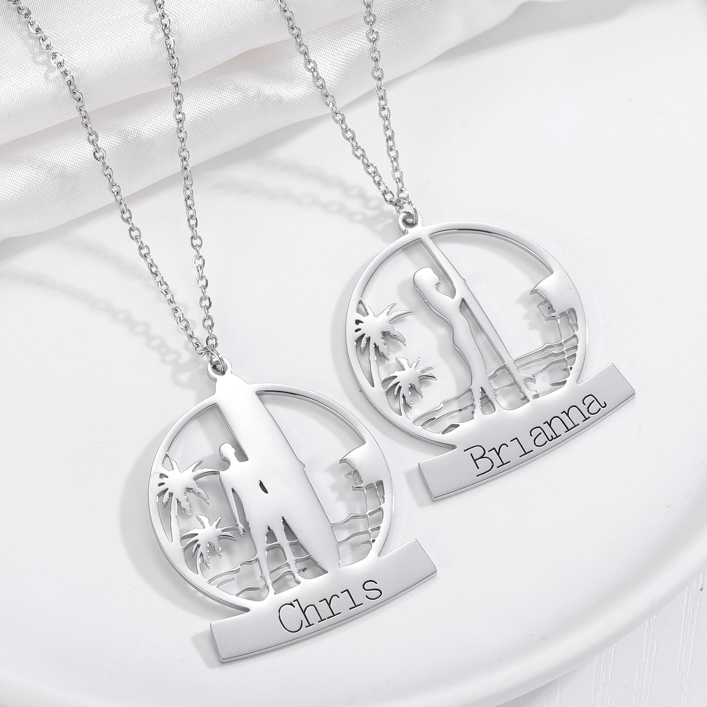 Round Summer Name Necklace DN319