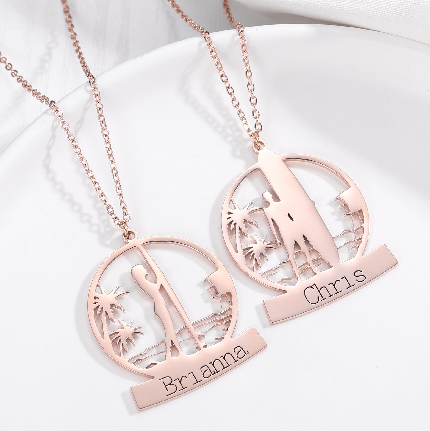 Round Summer Name Necklace DN319