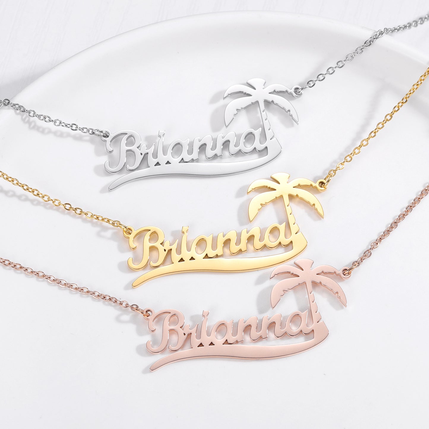 Coconut Tree Name Necklace QN315