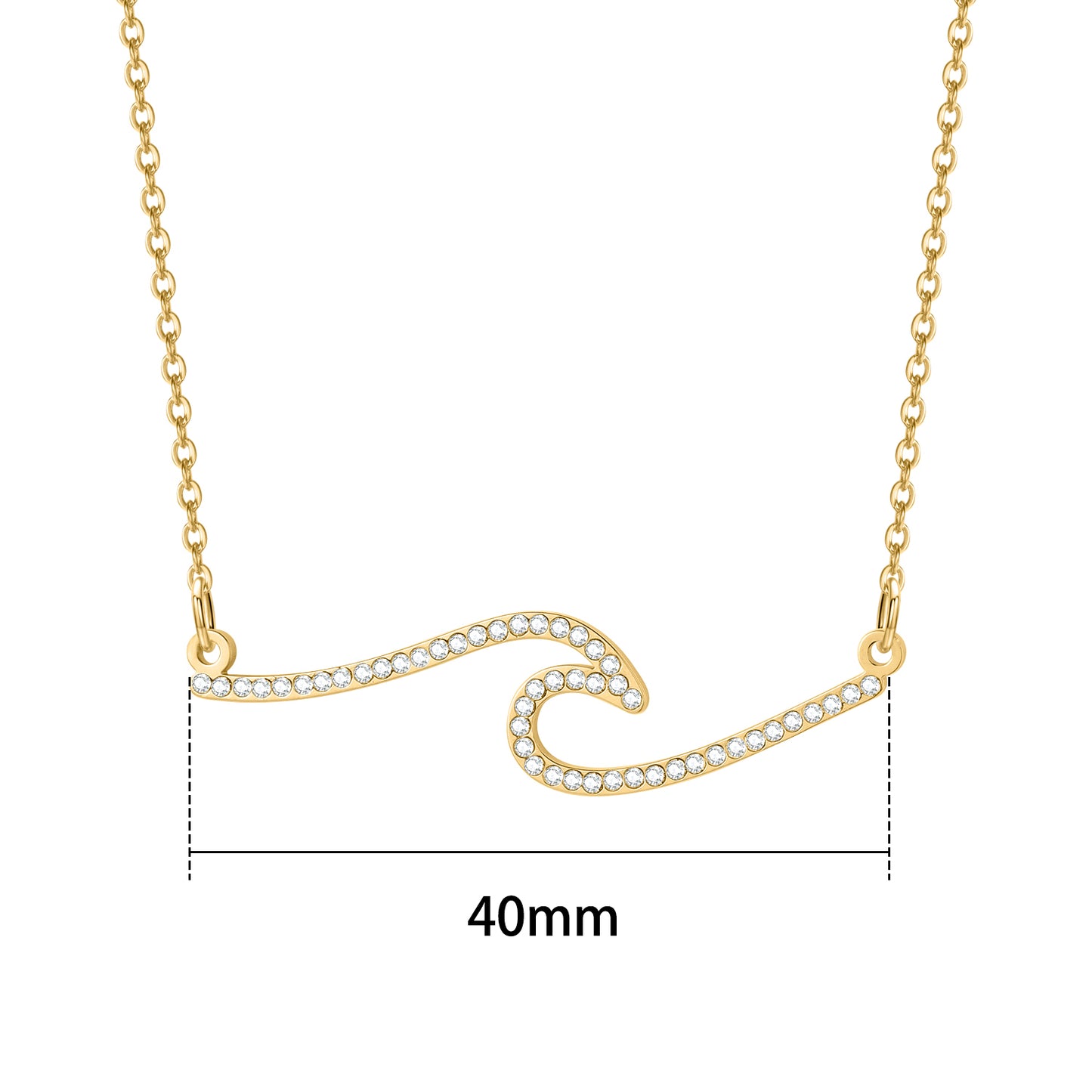 Diamant-Wellen-Halskette SN316