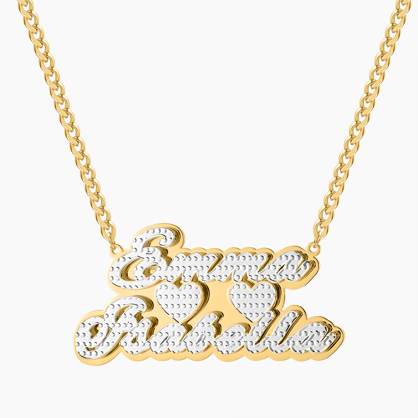 Collier bicolore avec coeur QN733