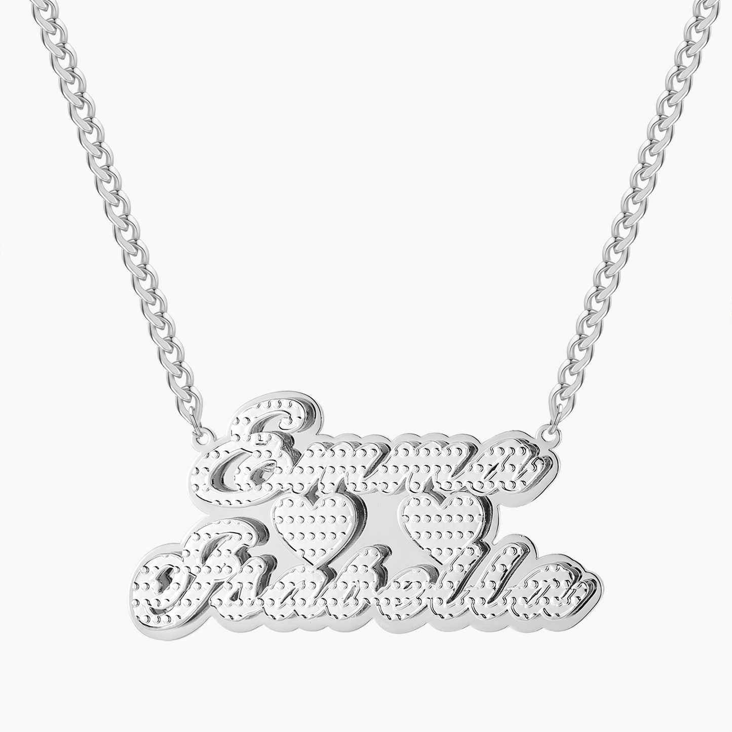 Collier bicolore avec coeur QN733