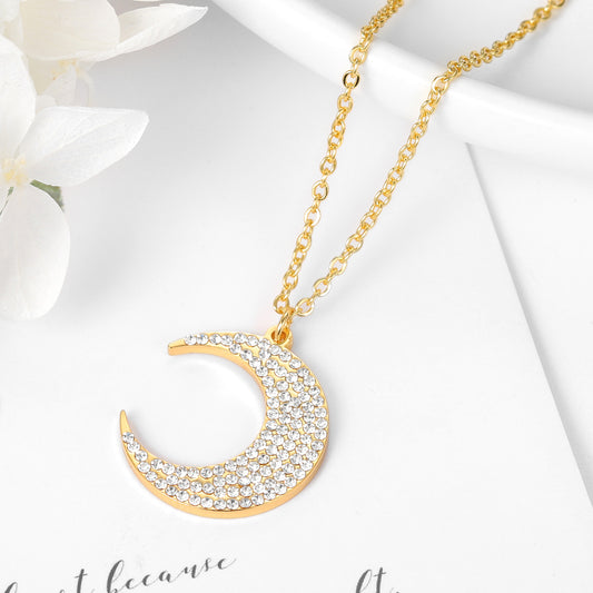 Moon Bling Iced Out Necklaces QN201047