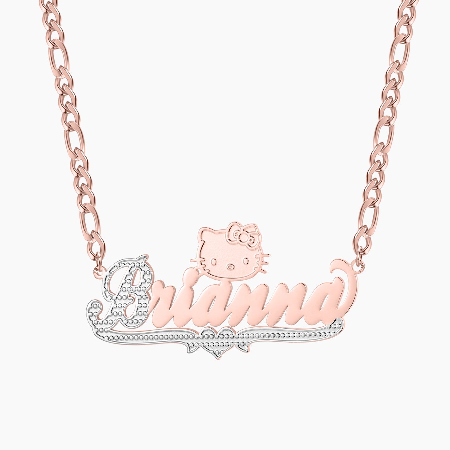 Personalized Two Tone Name Necklace MN1607