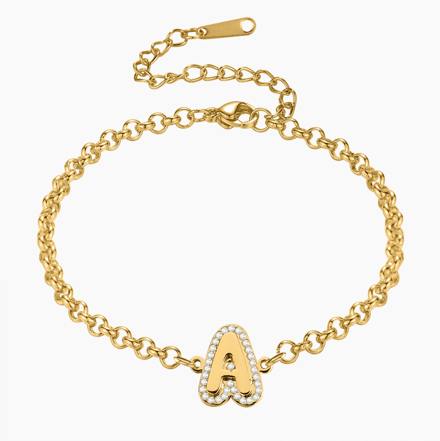 Bracelet lettre bulle initiale AZ MB1620