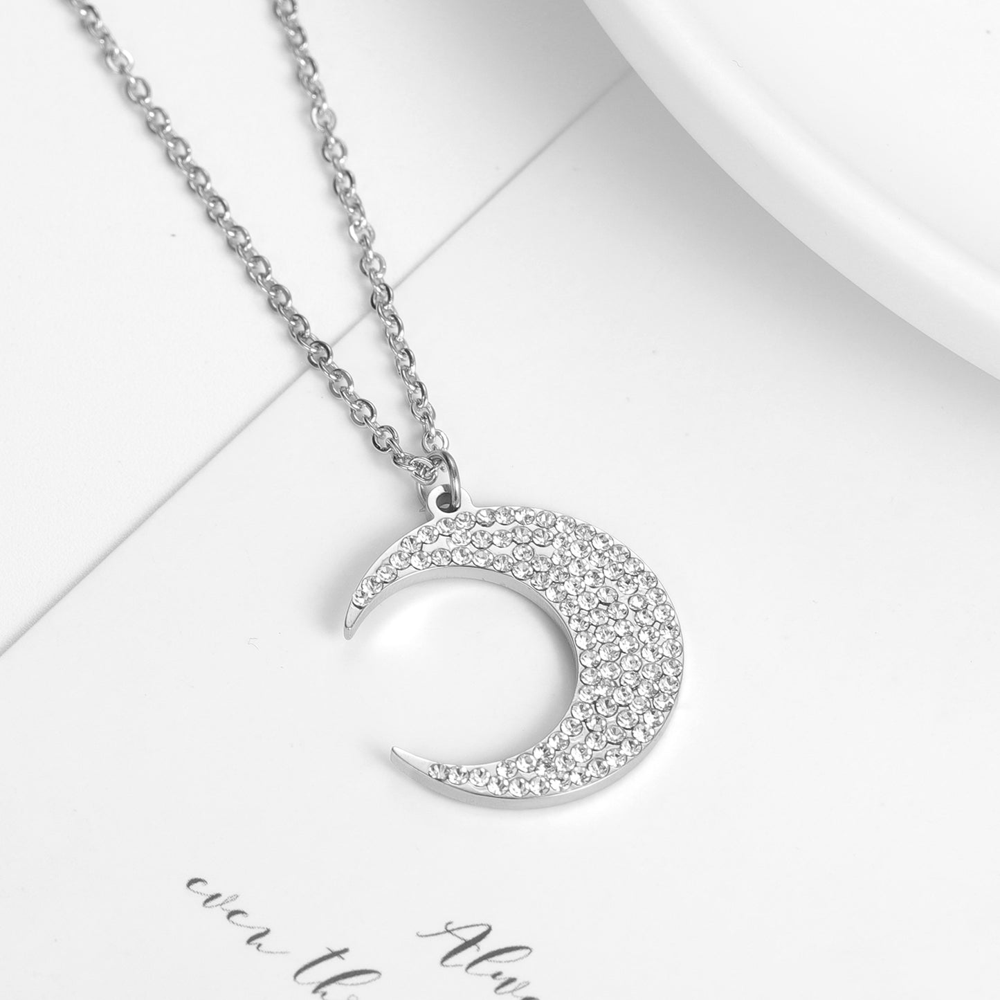 Moon Bling Iced Out Necklaces QN201047