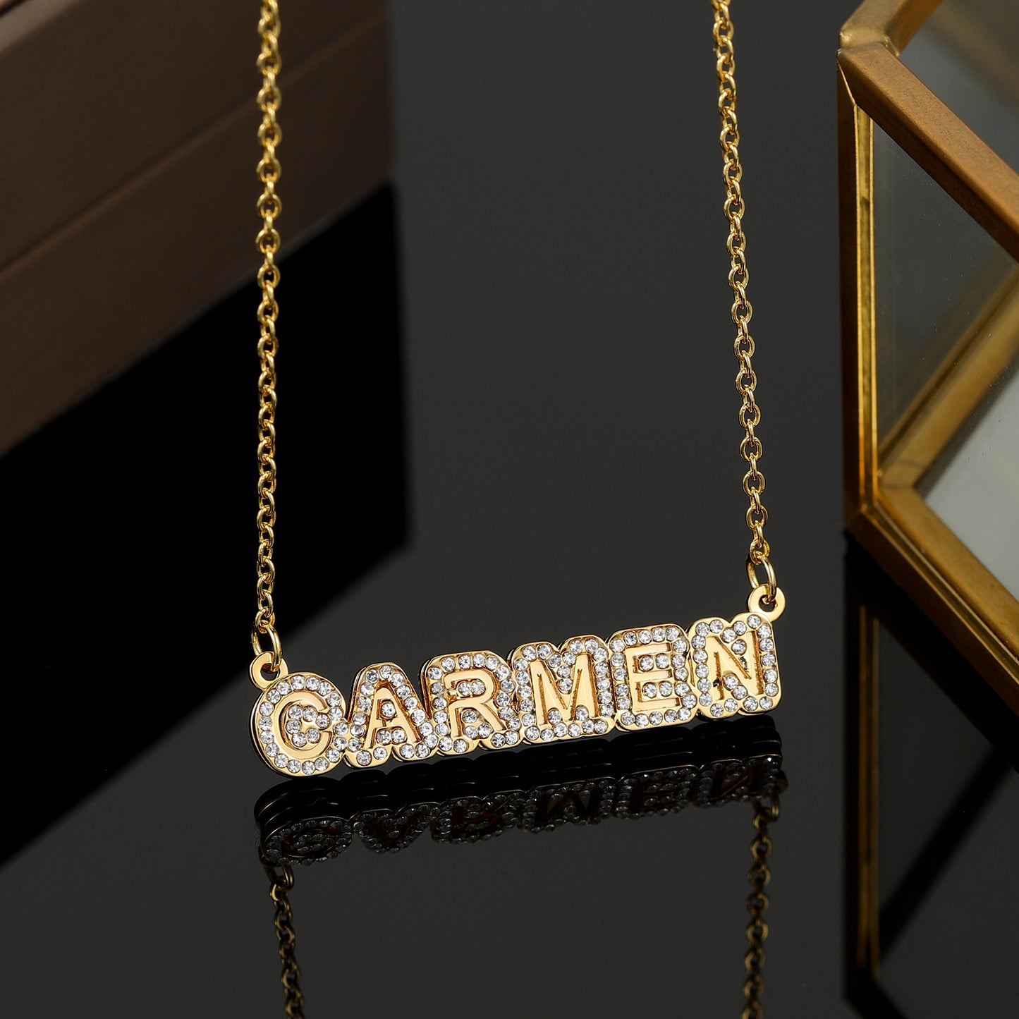 Collier magnétique personnalisé en diamants QN824