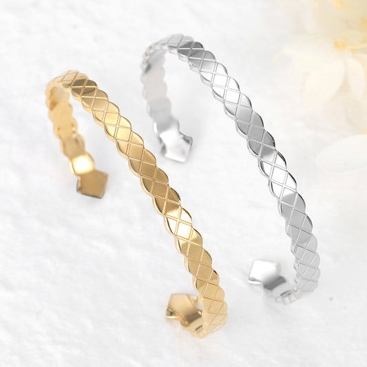 Armreif Wave Edelstahl SB260