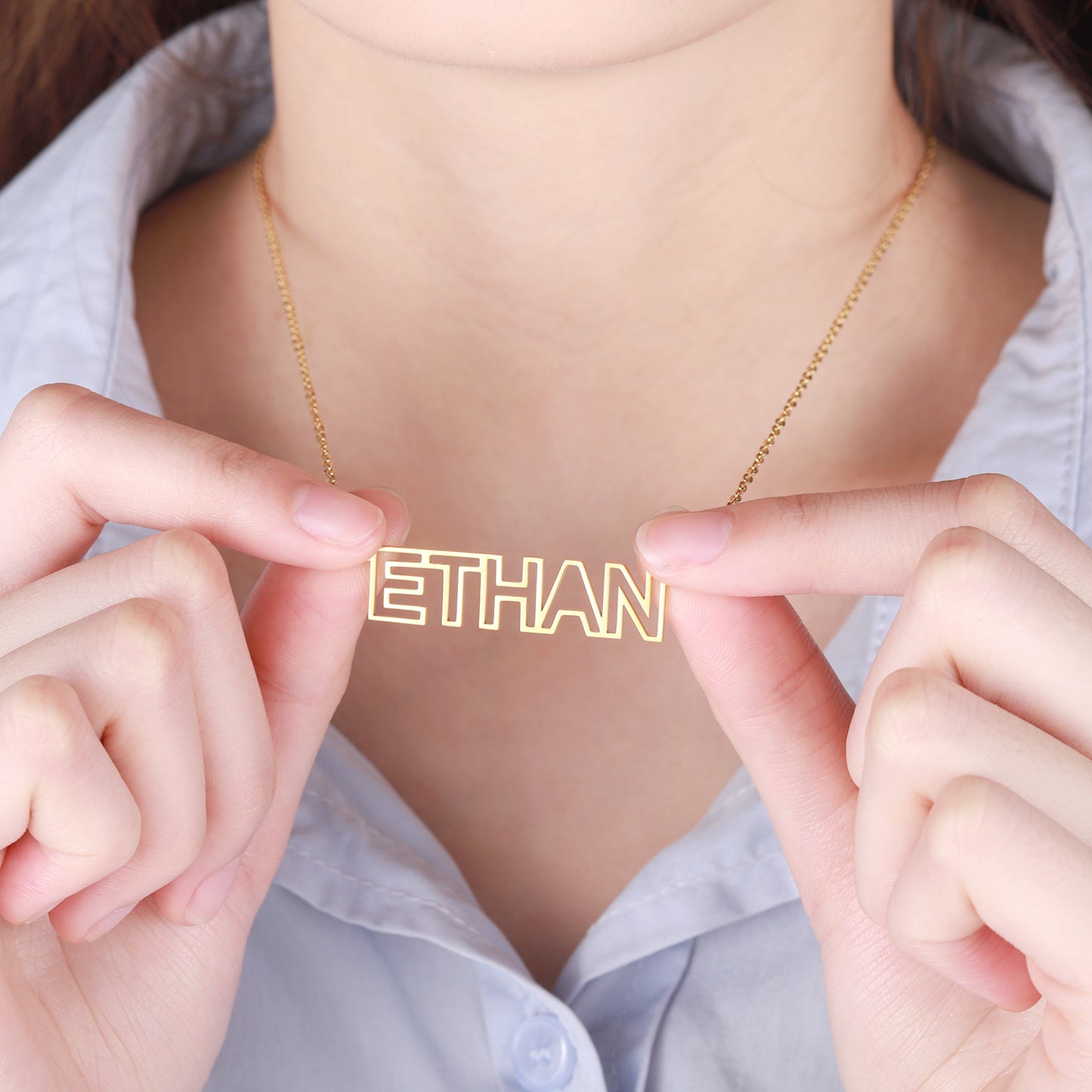 Hollow Name Necklace QN2008