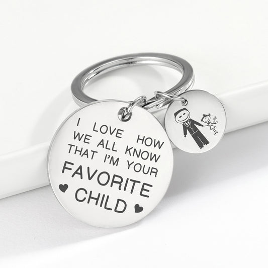 Porte-clés avec nom gravé personnalisé QPCK21517