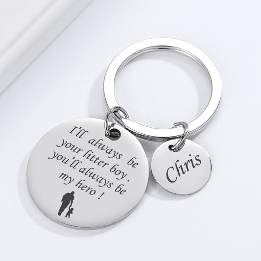 Porte-clés avec nom gravé personnalisé QPCK21517