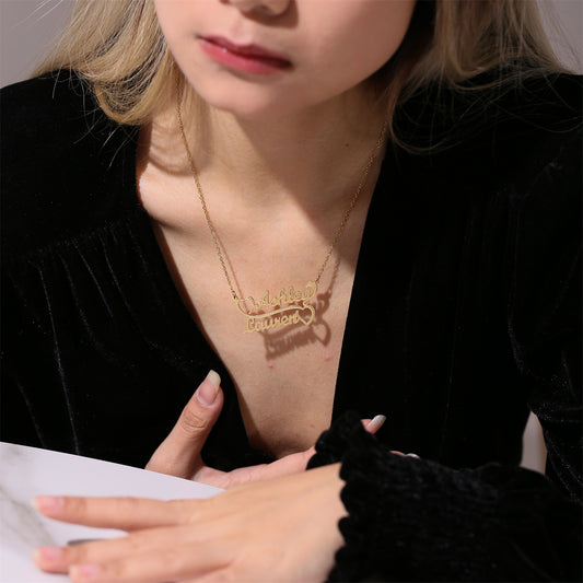 Halskette mit zwei Namen QN619