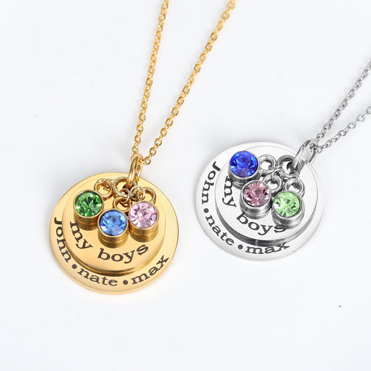 Disc Birthday Stones Superimposed  DN164