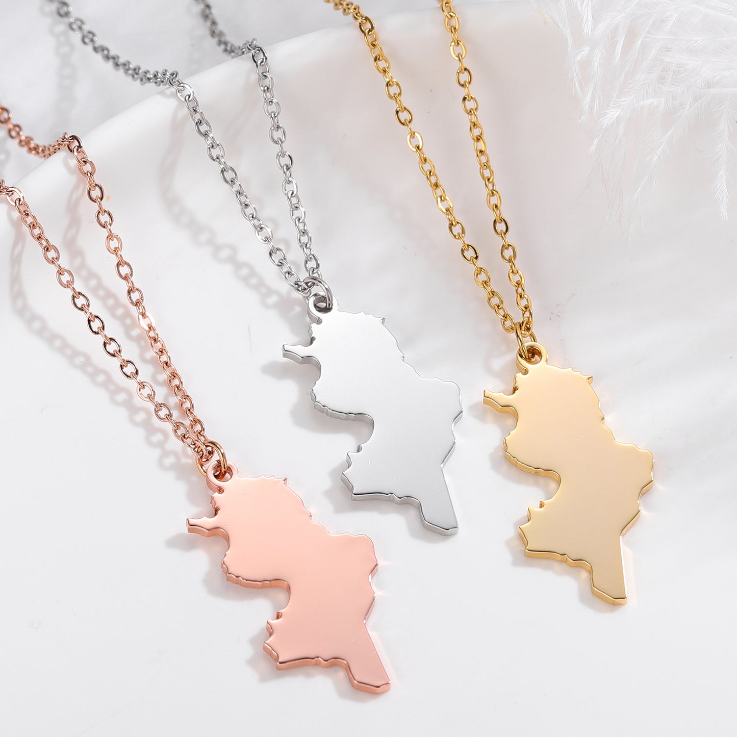 Africa Map Necklace QN189