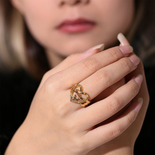 Heart Name Ring QR620