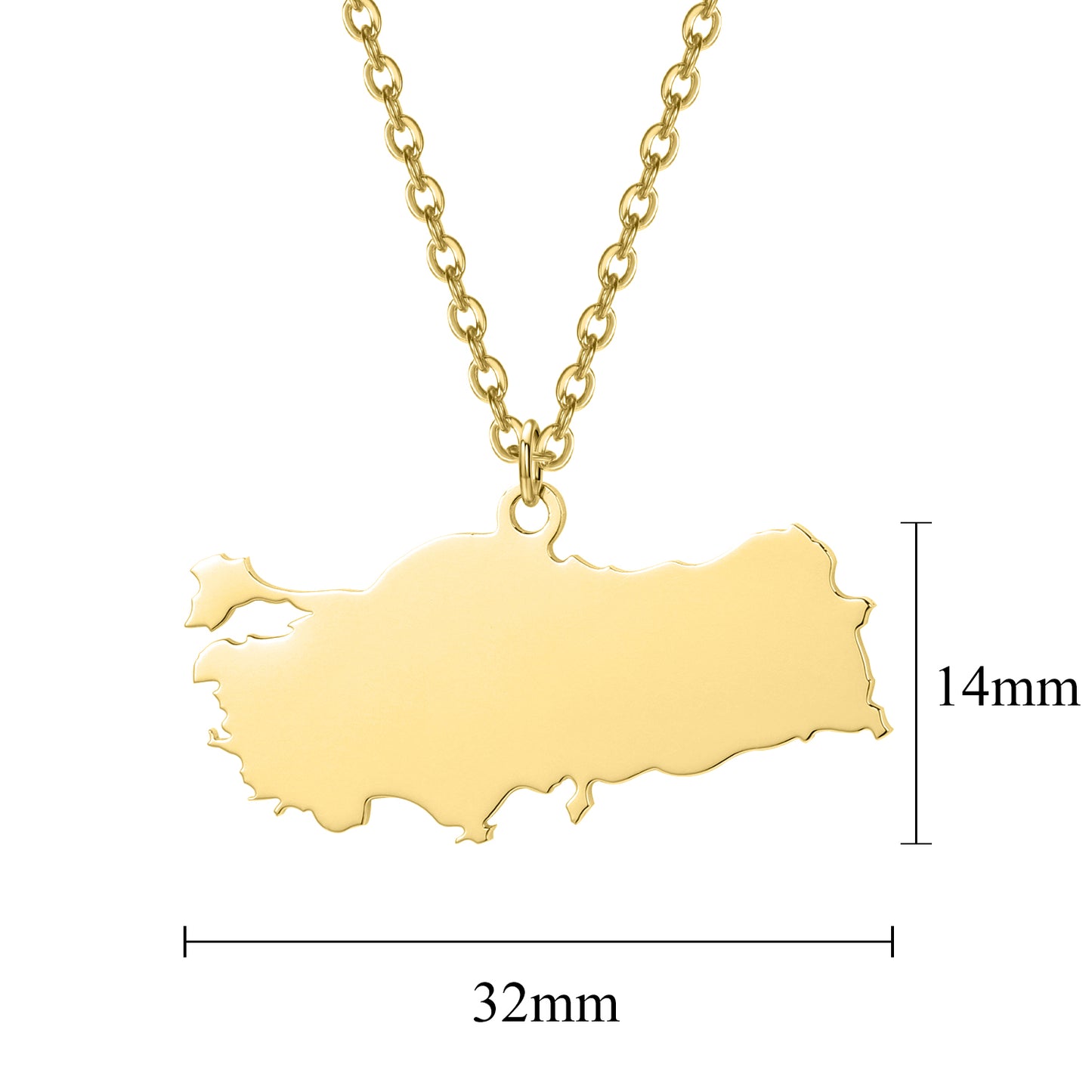 Africa Map Necklace QN189