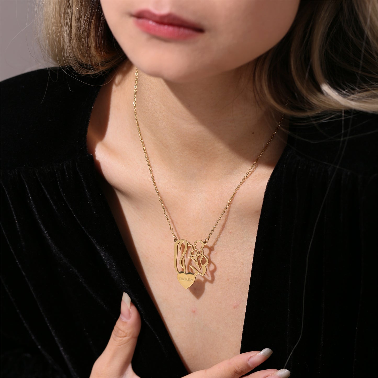 Mom and Baby Necklace QN616