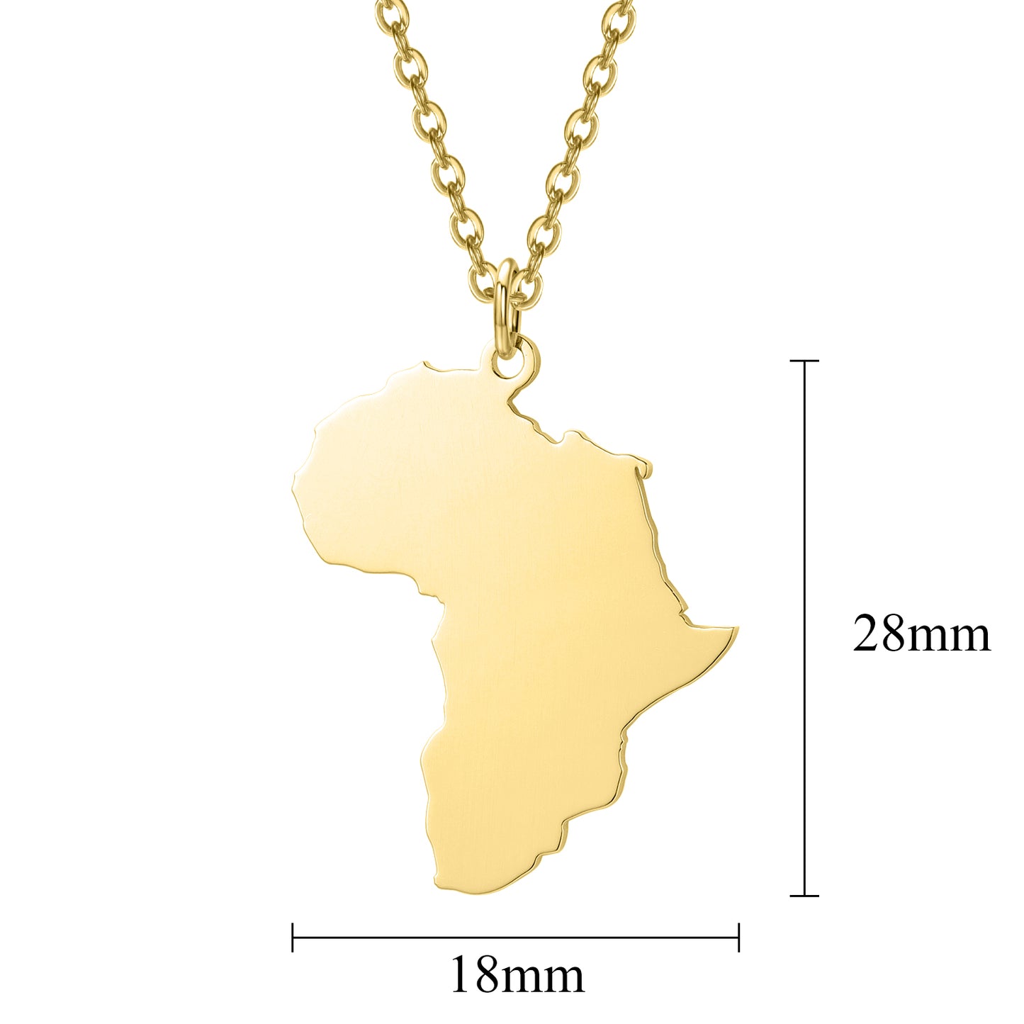 Africa Map Necklace QN189