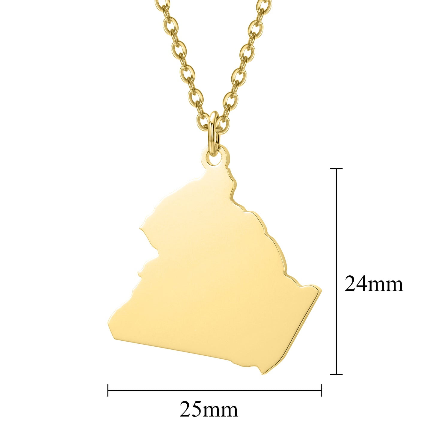 Africa Map Necklace QN189