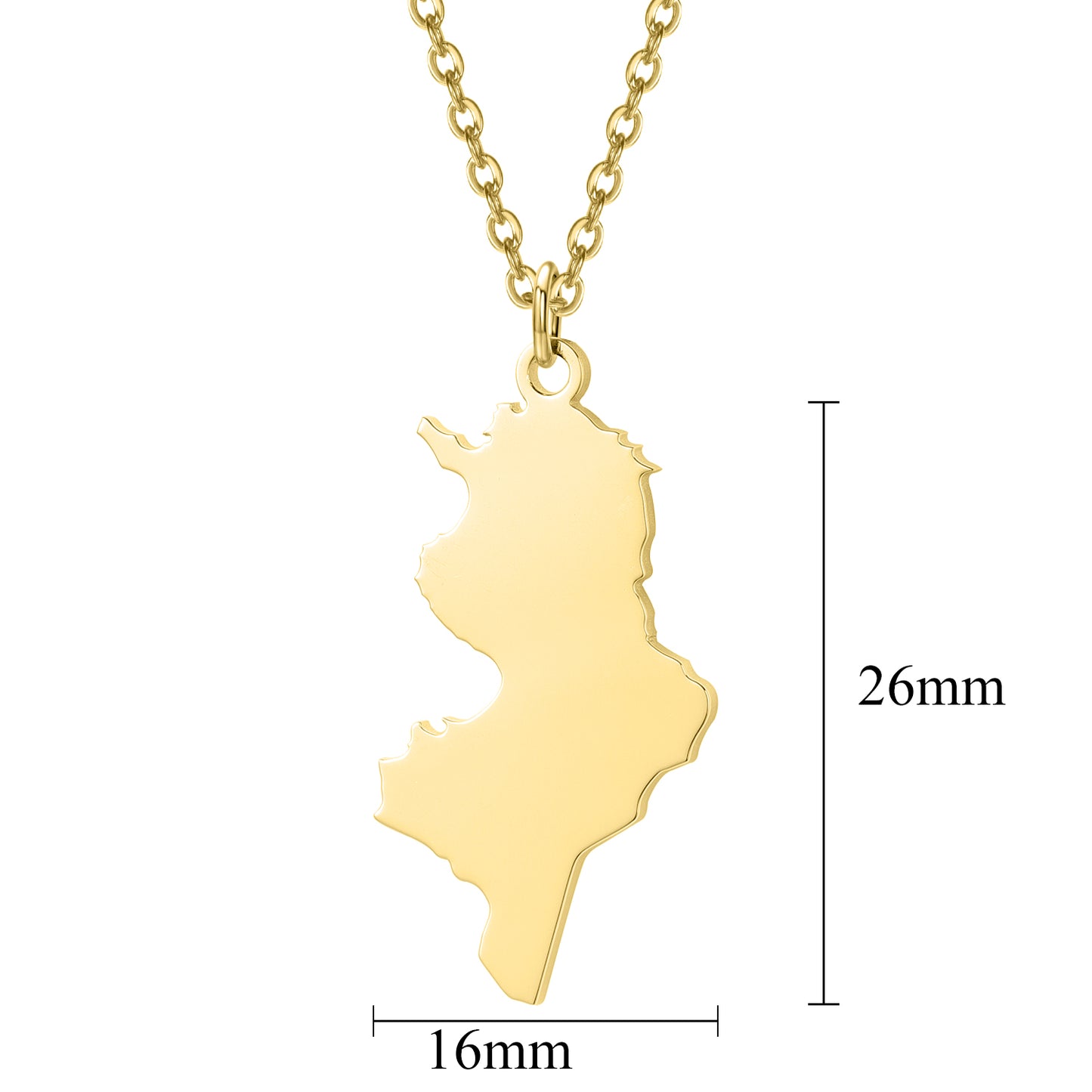 Africa Map Necklace QN189