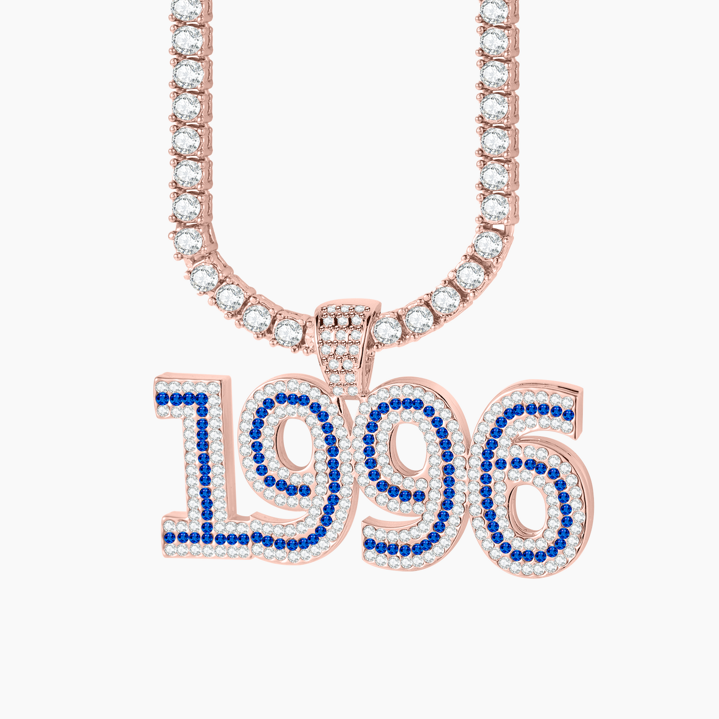 Tennis Chain Hip Hop Birthstone Necklace QN697
