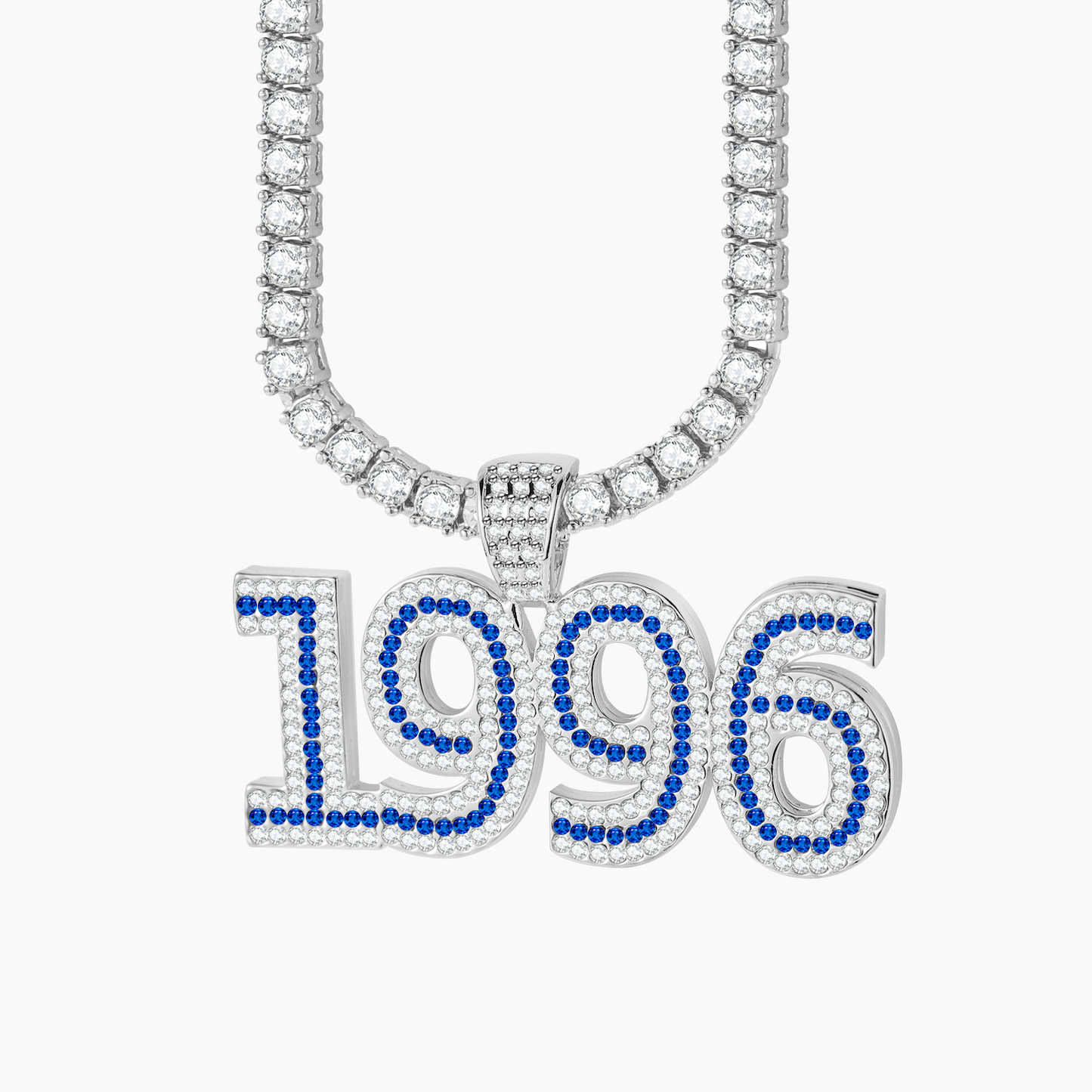 Tennis Chain Hip Hop Birthstone Necklace QN697