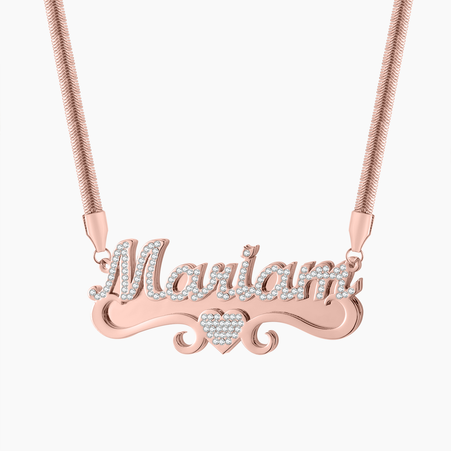 Collier Prénom Double Couche Chaîne Serpent QN680