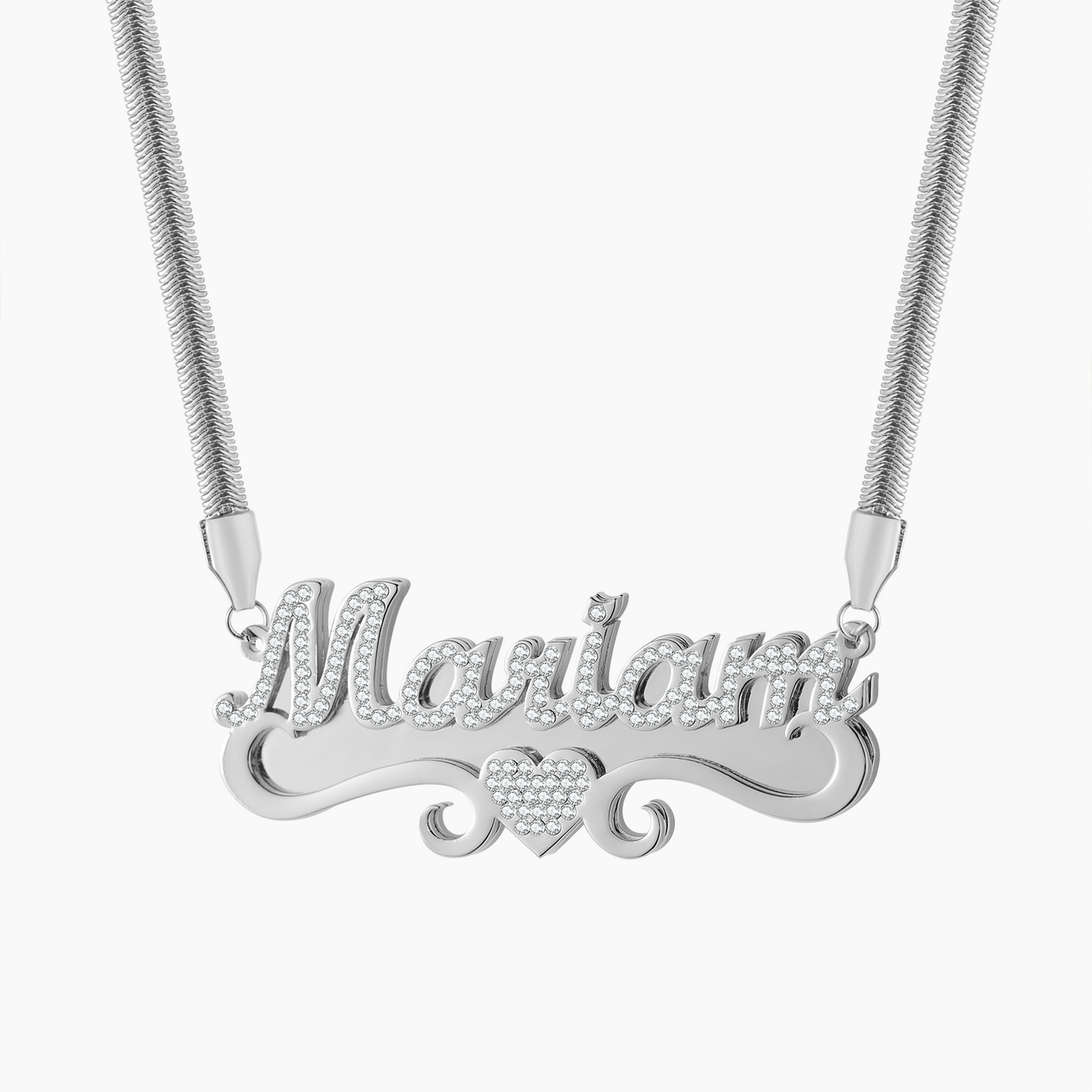 Collier Prénom Double Couche Chaîne Serpent QN680