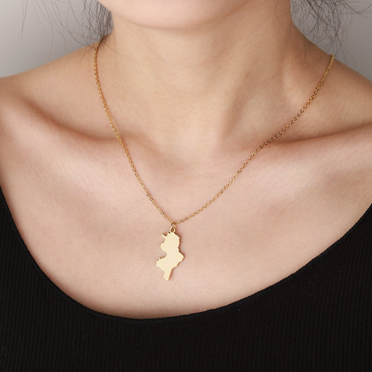 Africa Map Necklace QN189