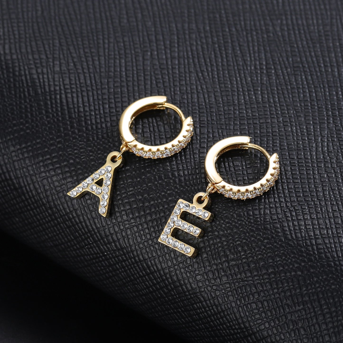 Custom A-Z Name Iced Out Initial Earring QE270