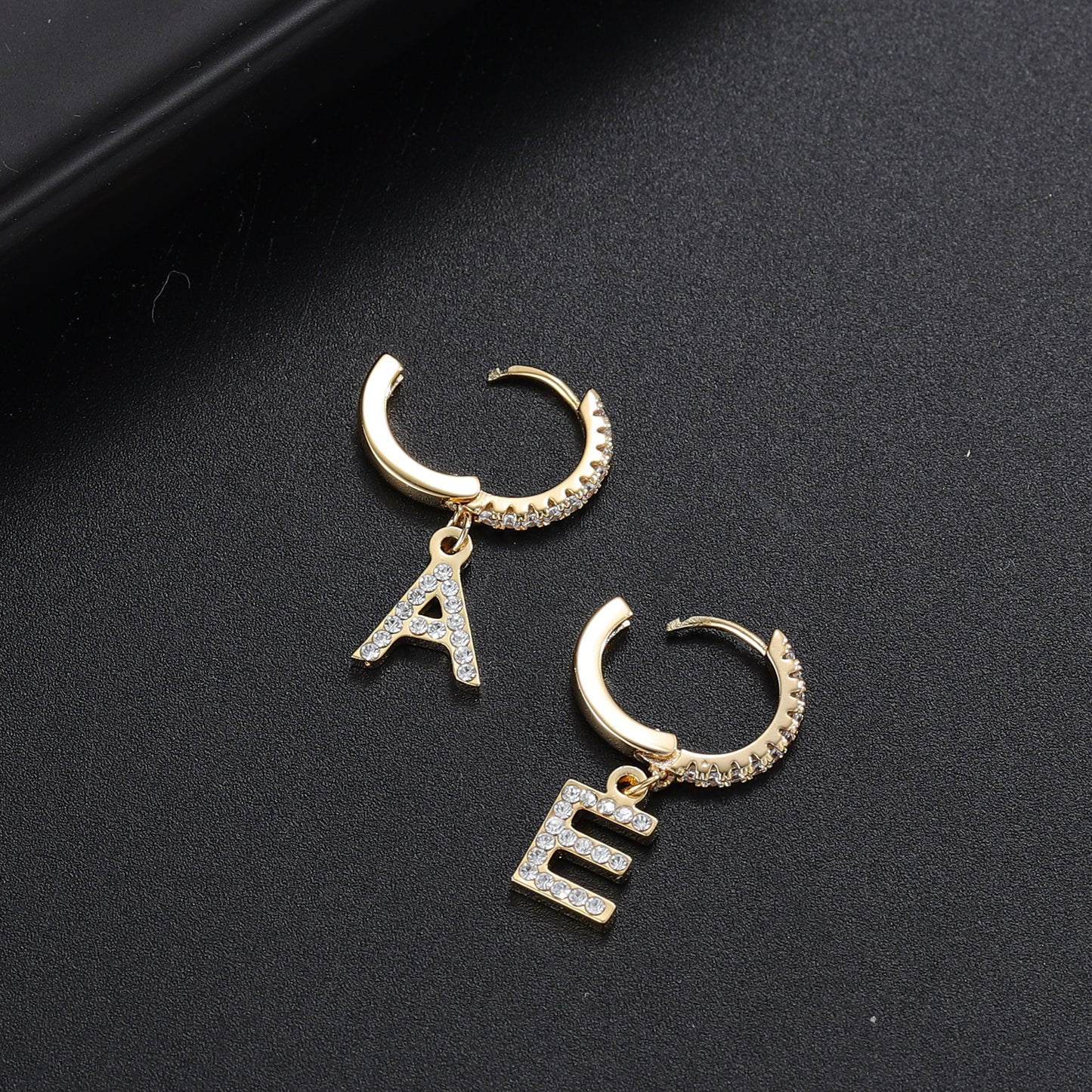 Custom A-Z Name Iced Out Initial Earring QE270