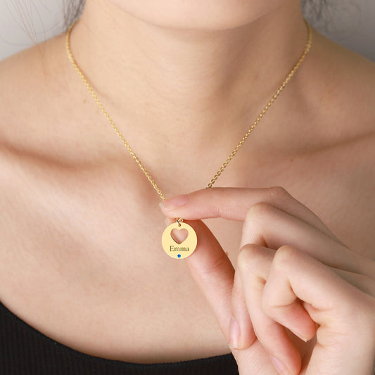 Birthstone Name Necklace  DN186-DZ