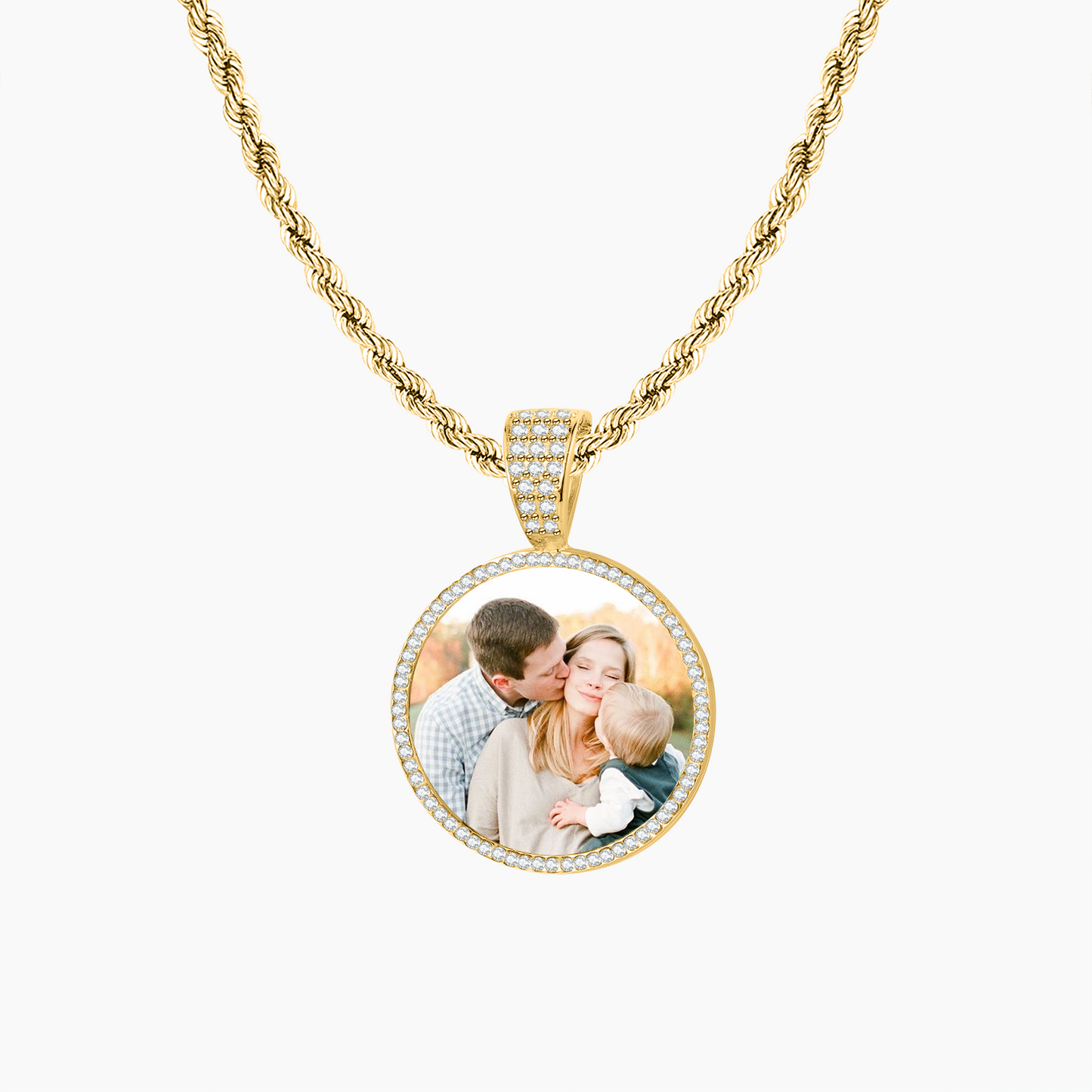Collier photo rond QN721