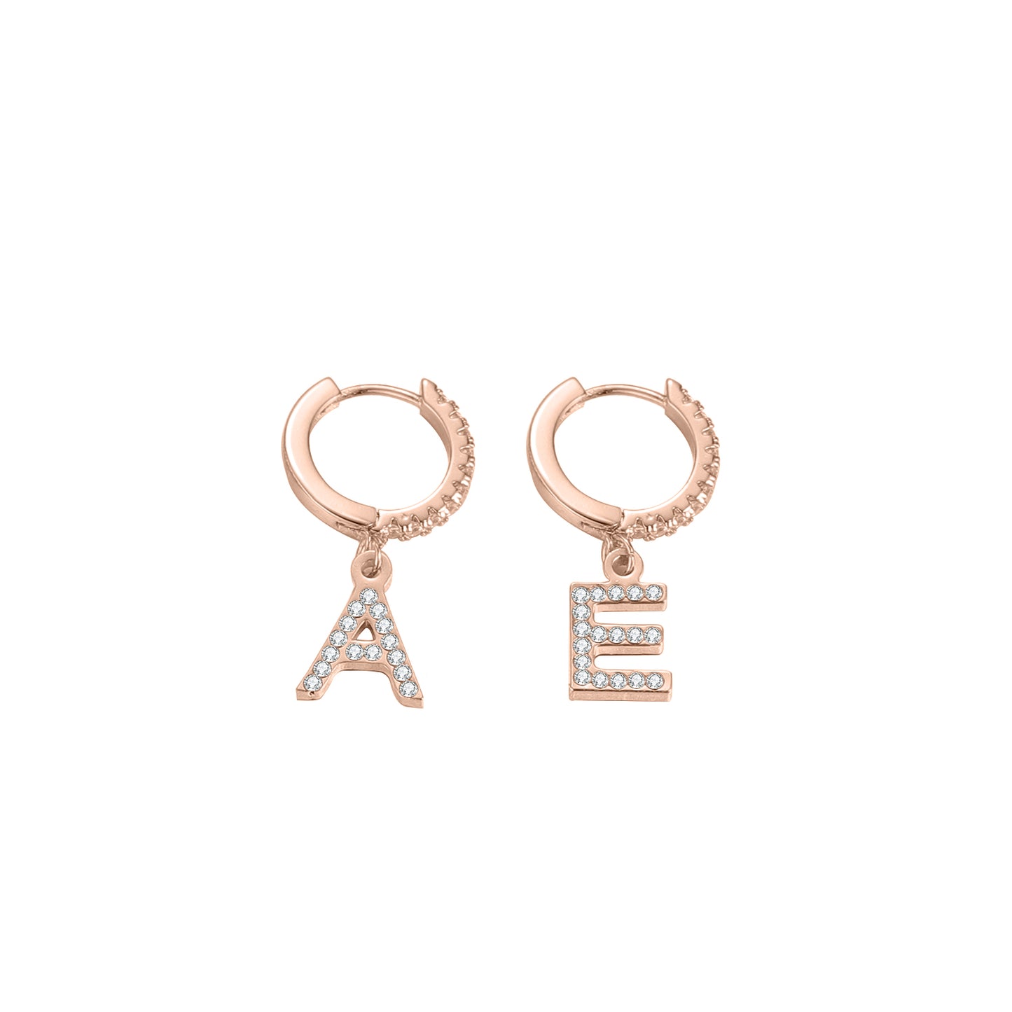 Custom A-Z Name Iced Out Initial Earring QE270