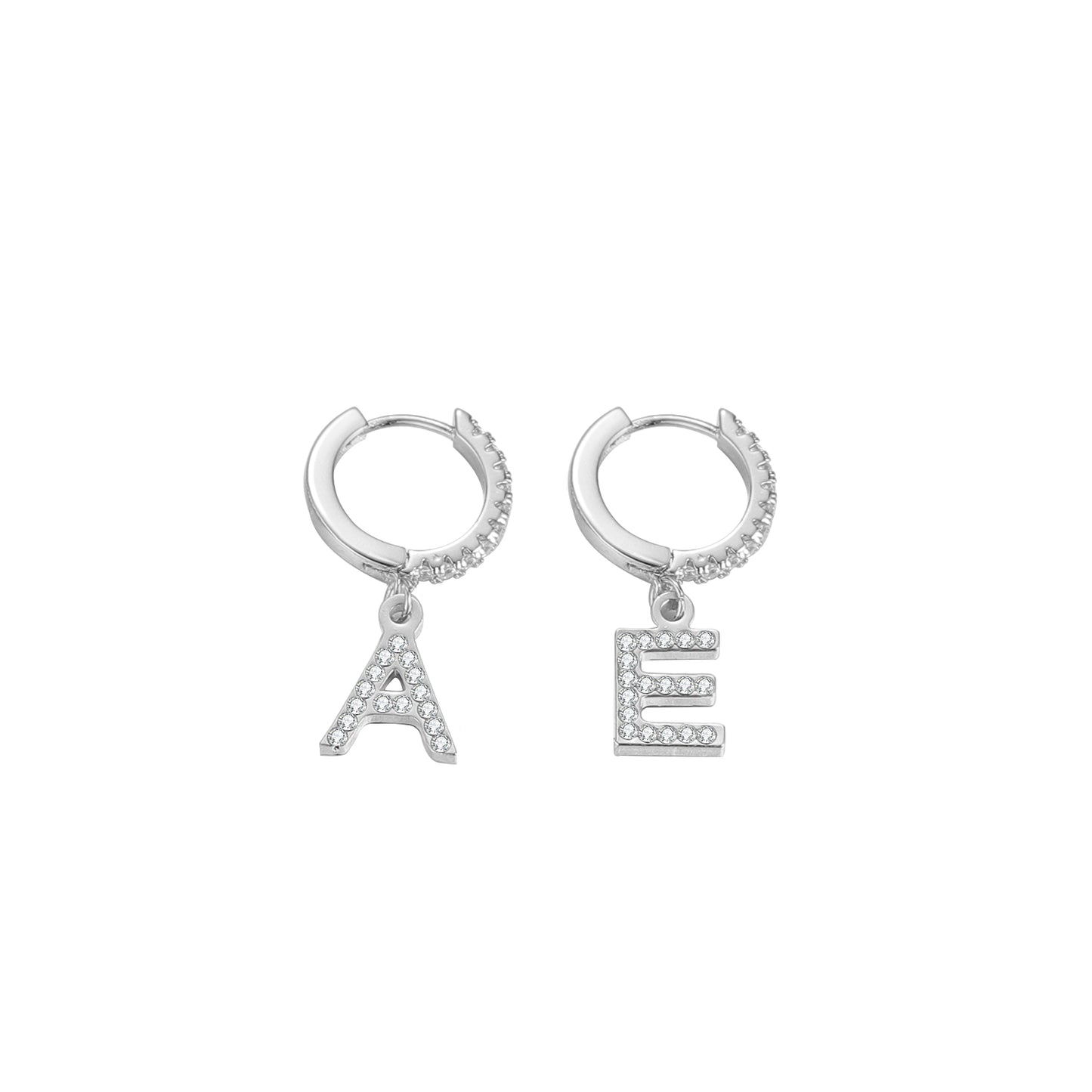 Custom A-Z Name Iced Out Initial Earring QE270