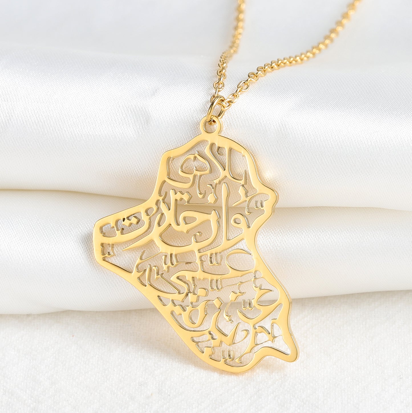 Map Necklace Calligraphy Arabic SN264-4