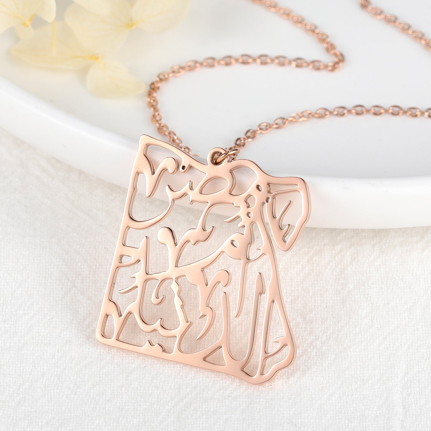 Map Necklace Calligraphy Arabic SN264-5